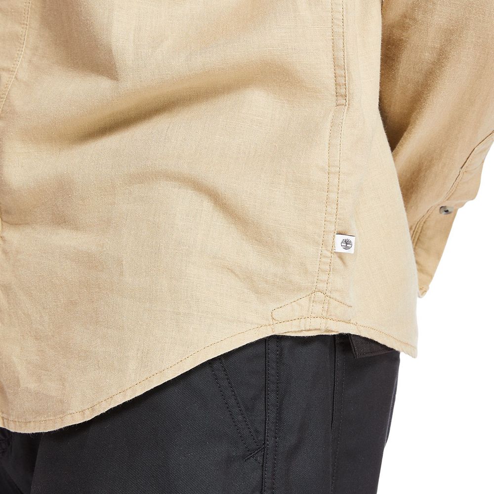 Camisa Masculino - Timberland Slim Fit Mill River Cargo - BCFWZ7548 - Caqui